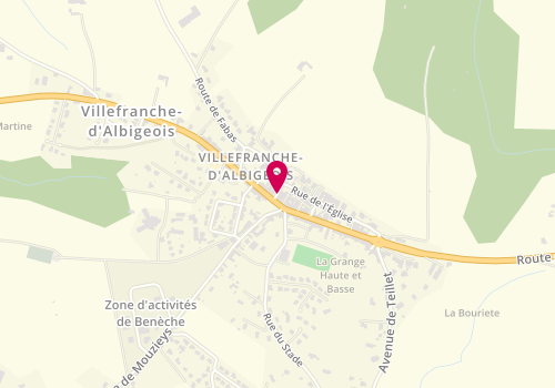 Plan de FONVIEILLE Bernadette, 6 Place de l'Eglise, 81430 Villefranche-d'Albigeois