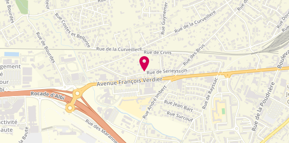 Plan de SINTIVE Sandrine, 86 Rue de Serieyssols, 81000 Albi