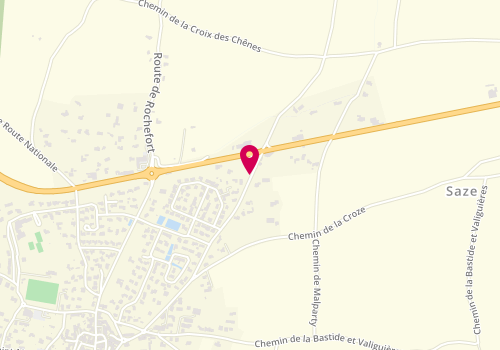 Plan de MICHEL Sandrine, 13 Route d'Avignon, 30650 Saze