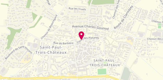 Plan de GOMES DE OLIVEIRA Sandrine, 16 Cours des Platanes, 26130 Saint-Paul-Trois-Châteaux