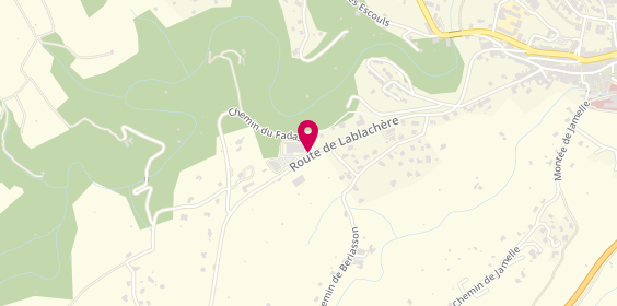 Plan de AUVRELE CHALBOS Marie Christine, 530 Route de Lablachere, 07260 Joyeuse