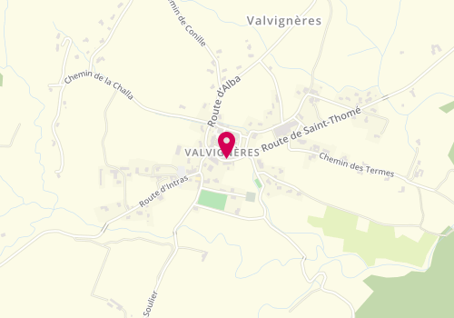 Plan de SCHUSCHITZ Cindy, 77 Route de Saint Thomé, 07400 Valvignères