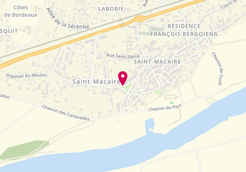 Plan de MAGNAUDET Myriam, Place Tourny, 33490 Saint-Macaire