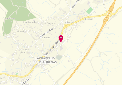 Plan de PEYREPLANE Marie, 125 Chemin Croix de Raspail, 07200 Lachapelle-sous-Aubenas