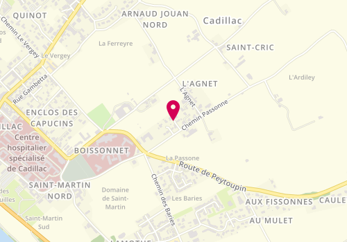 Plan de TOUSSAINT Delphine, 1 Lotissement Clos Bardon Lagrange, 33410 Cadillac-sur-Garonne