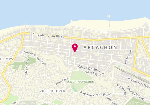 Plan de BERSON DAUVERGNE Astrid, 1 Rue Francis Lanine, 33120 Arcachon