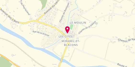 Plan de AUBERT Marie Laure, 34 Chemin du Canal Place de l'Eglise, 26400 Mirabel-et-Blacons
