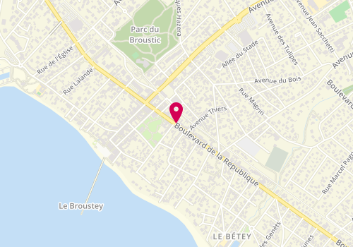 Plan de DUBOS Séverine, 190 Boulevard de la Republique, 33510 Andernos-les-Bains