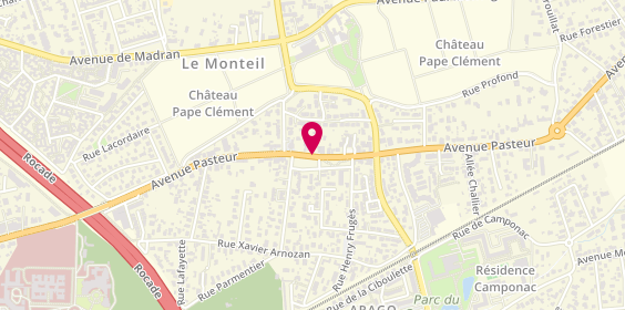 Plan de BORDENEUVE Valérie, 206 Avenue Pasteur, 33600 Pessac