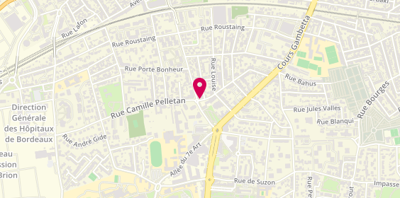 Plan de RENOU Amélie, 83 Rue Pierre Renaudel, 33400 Talence