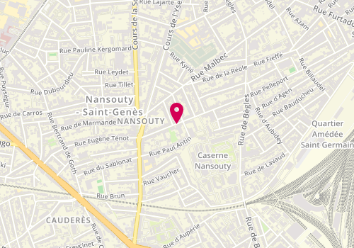 Plan de POCHET Anne-Gaëlle, 268 Rue Pelleport, 33800 Bordeaux