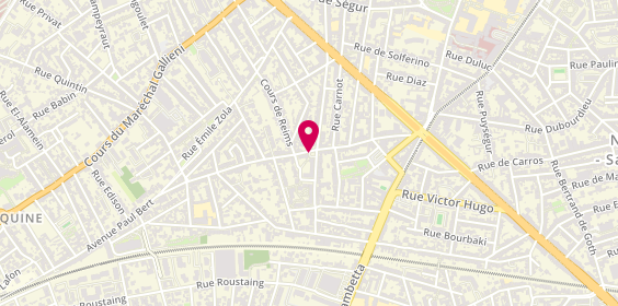 Plan de BLEZARD Aline, 82 Rue du Quatorze Juillet, 33400 Talence