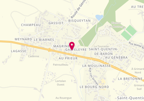 Plan de PIRABEAU Carine, 1 Bis Chemin de la Galfeleyre, 33750 Saint-Quentin-de-Baron