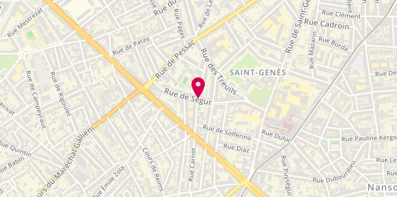 Plan de BIRTEL Magali, 50 Rue Segur, 33000 Bordeaux