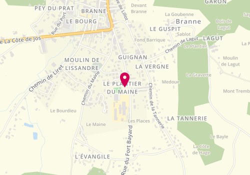 Plan de CHAIGNE-GOUINEAU Christine, 41 Rue du Fort Bayard, 33420 Branne