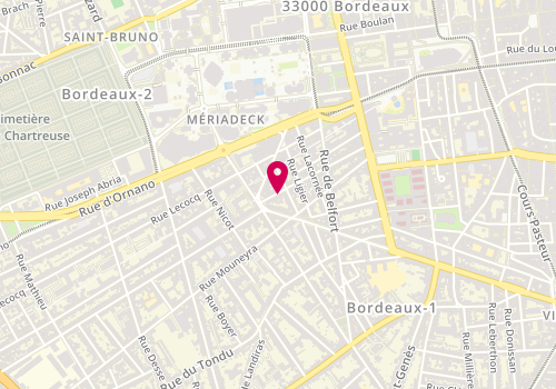 Plan de GARCIA Hanane, 64 Rue Servandoni, 33000 Bordeaux