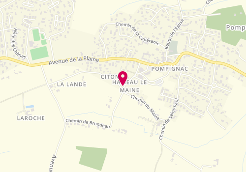 Plan de LABADIE-CANTELOUP Delphine, 4 D Chemin de Brondeau, 33370 Pompignac