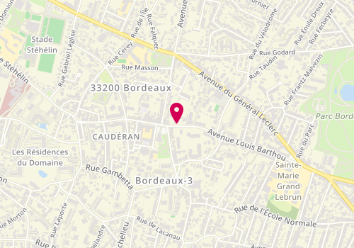 Plan de MORATTI Aude, 131 Avenue Louis Barthou, 33200 Bordeaux