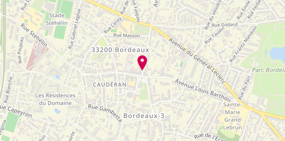 Plan de AUDIBERT-PAPON Marie Hélène, 10 Avenue Saint Amand, 33200 Bordeaux