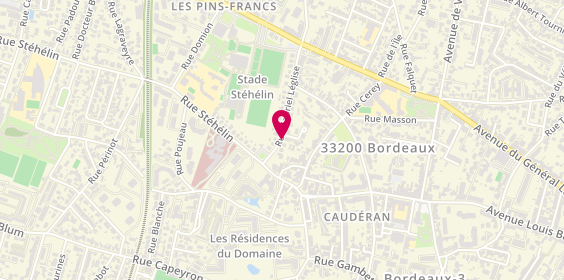 Plan de ROBERT Pierre, 9 Rue Gabriel Leglise, 33200 Bordeaux