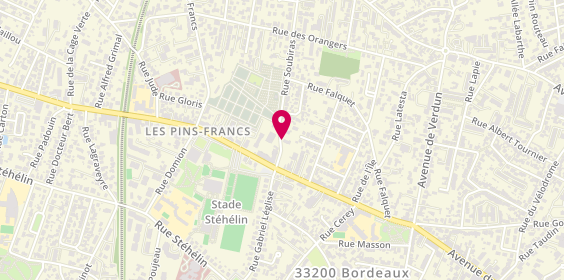 Plan de LAPEYRE Sophie, 13 Rue Soubiras, 33200 Bordeaux