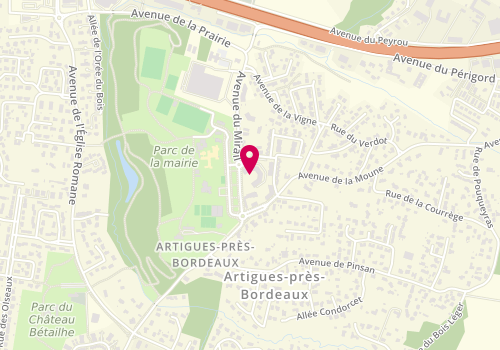 Plan de THOMASSO DUMOULIN Emilie, 10 Place du parc, 33370 Artigues-près-Bordeaux