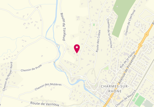 Plan de LEXTRAIT Nathalie, Espace Levigne - Place des 2 Chenes, 07800 Charmes-sur-Rhône
