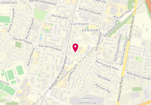 Plan de MONDON Mélanie, 132 Rue des Gravieres, 33310 Lormont