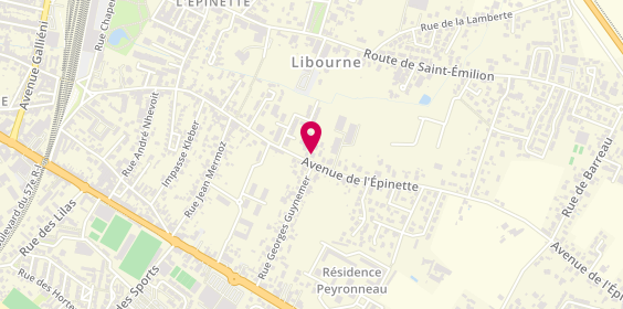 Plan de BRUYÈRE Didier, 95 Avenue de l'Épinette, 33500 Libourne