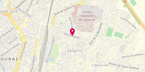Plan de FAVRETTO-CLERET Florence, 58 Rue Delalande, 33500 Libourne