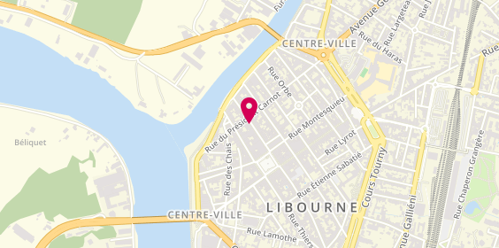 Plan de FAVREUX Elodie, 32 Rue Clément Thomas, 33500 Libourne