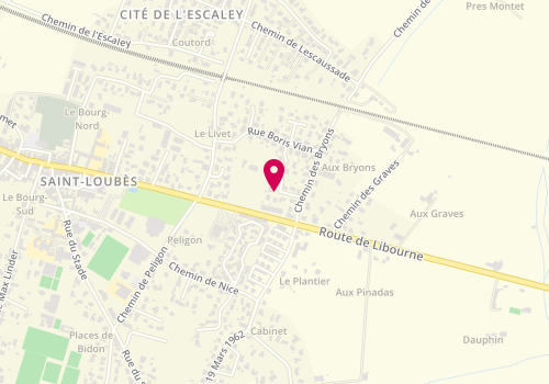 Plan de GUILLOU Aurélie, 10 Rue Jean Cocteau, 33450 Saint-Loubès