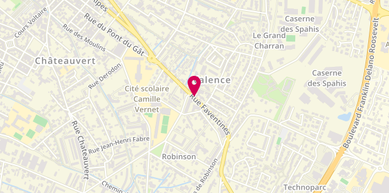 Plan de DUCHATEAU Lucie, 227 Rue Faventines, 26000 Valence