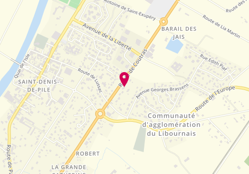 Plan de FAUVEAU Anne Marie, 100 Route de Coutras, 33910 Saint-Denis-de-Pile