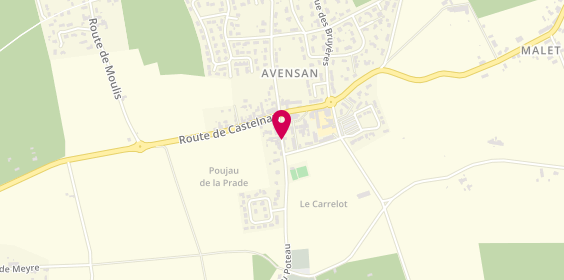 Plan de ANAT Jean Pascal, 2 Bis Route du Stade, 33480 Avensan