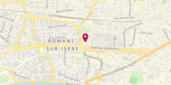 Plan de KARAM ROUX Sophie, 2 Place Jean Jaurès, 26100 Romans-sur-Isère