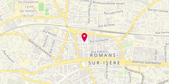 Plan de COUSTELIN-GUIRONNET Nathalie, 56 Rue Guillaume, 26100 Romans-sur-Isère