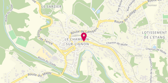 Plan de CHARTRAIN Delphine, 18 Route de Sainte Agreve, 43400 Le Chambon-sur-Lignon