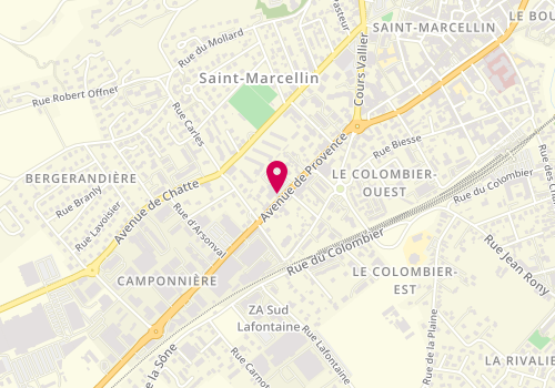 Plan de CHEVALLIER Carole, 36 Avenue de Provence, 38160 Saint-Marcellin