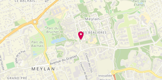 Plan de MORISSET MAGUET Marie Hélène, 2 Rue des Lavandières, 38240 Meylan