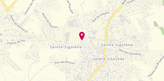 Plan de VEROT Sébastien, Place des Anciens d'Afn, 43600 Sainte-Sigolène