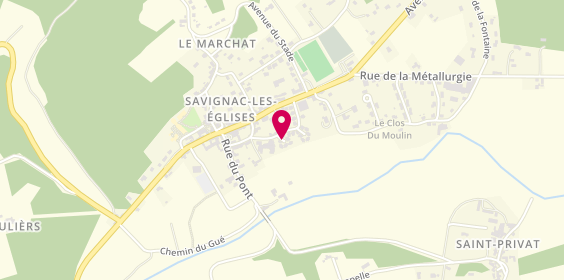 Plan de CAPY Aurélie, 1 Rue Plaisance, 24420 Savignac-les-Églises