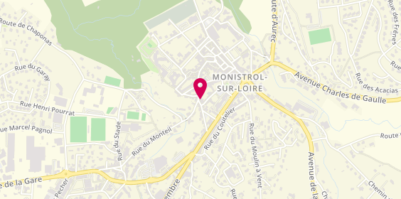 Plan de WETTERWALD Géraldine, 16 Rue Chaussade, 43120 Monistrol-sur-Loire