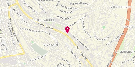 Plan de SANTIN Sophie, 67 Cours Fauriel, 42100 Saint-Étienne