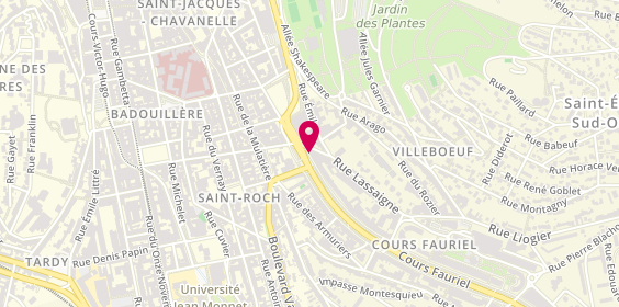 Plan de CLEMENCON Annie, 9 Bis Cours Fauriel, 42100 Saint-Étienne