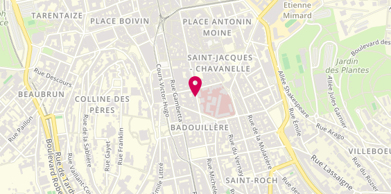 Plan de Belaouinat Sabrana, 38 Rue Michelet, 42000 Saint-Étienne