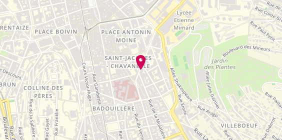 Plan de RABERIN Estelle, 35 Place Chavanelle, 42000 Saint-Étienne
