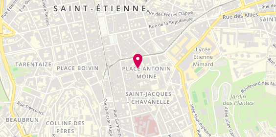 Plan de FERRIER Lydie, 10 Rue Georges Dupré, 42000 Saint-Étienne