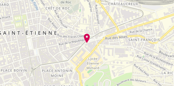 Plan de LEDEY Nicole, 8 Place Founeyron, 42000 Saint-Étienne