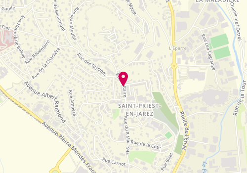 Plan de RIOCREUX Fanny, 5 Rue Voltaire, 42270 Saint-Priest-en-Jarez
